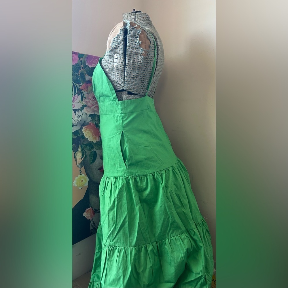 NWT TEA & CUP KELLY GREEN MELIA SUN DRESS. Sz. L. ABSOLUTELY STUNNING, SEXY - Picture 5 of 11
